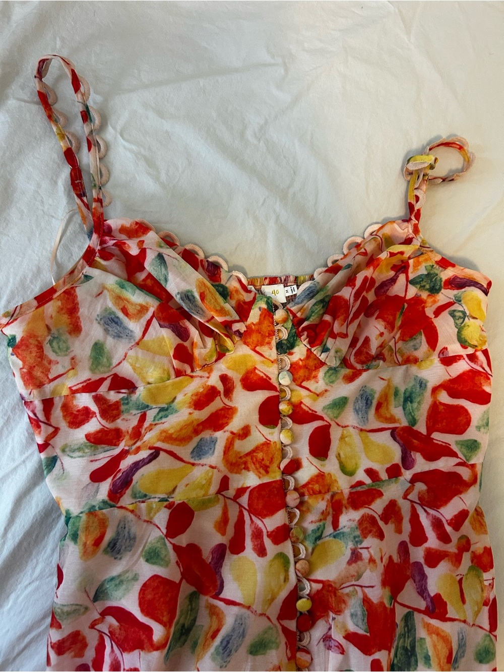Astr Floral Tiered Maxi Skirt in Coral Multi - Picture 3 of 5